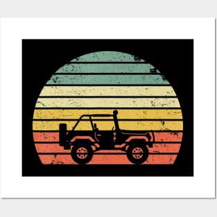 Vintage Jeeps Shirt Retro 70s Off Road Sunset Posters and Art